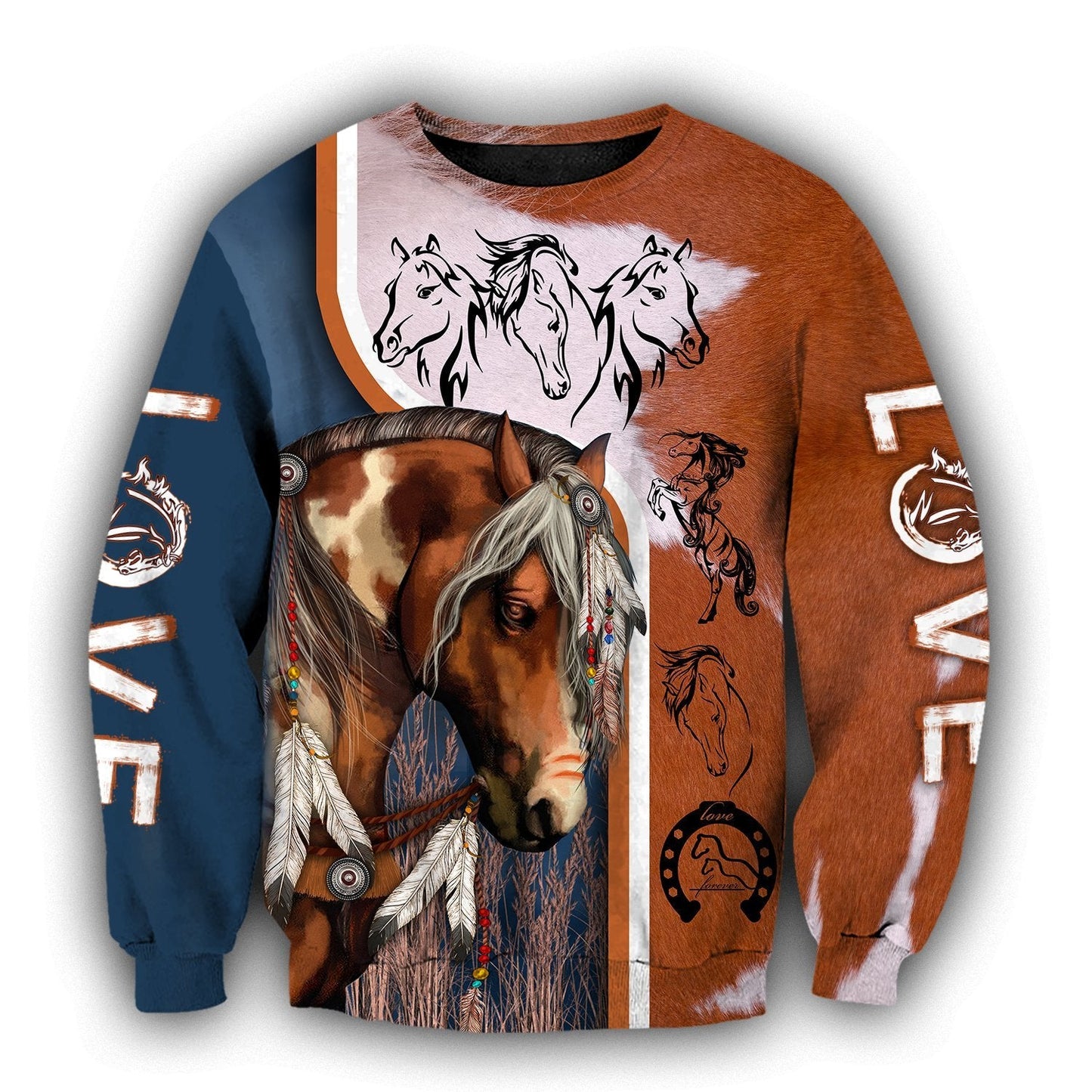 Love Horse 3D All Over Printed Shirts For Men And Women TR2404207 - Amaze Style™-Apparel