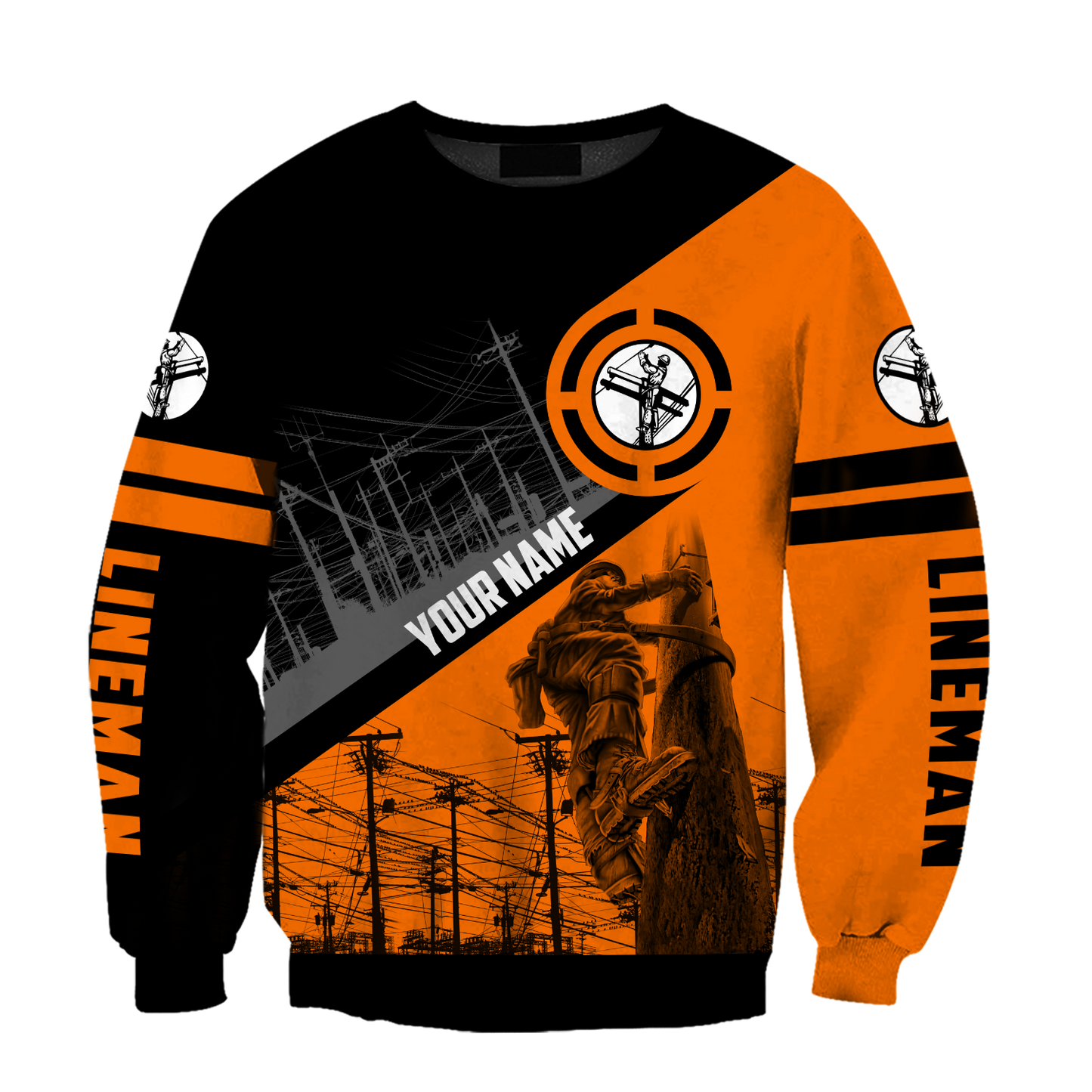 Premium Custom Name Unisex All Over Printed Lineman Shirts MEI