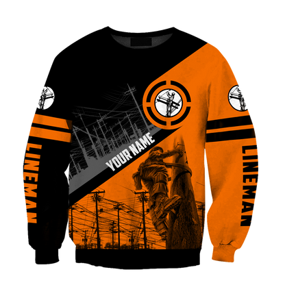 Premium Custom Name Unisex All Over Printed Lineman Shirts MEI