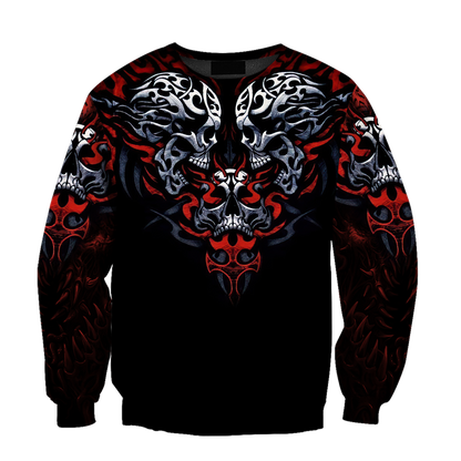 Premium Unisex All Over Printed Confronting Skulls Shirts MEI