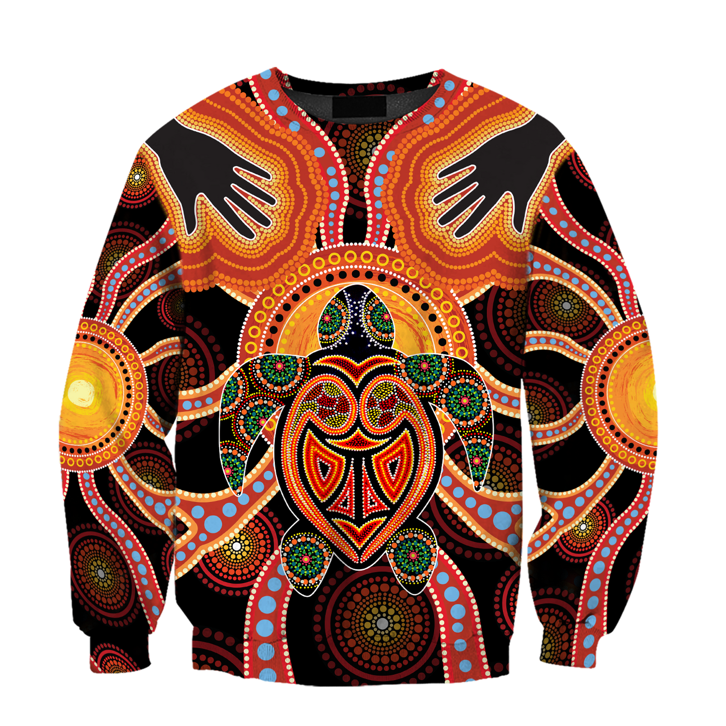 Aboriginal Turtle Touch the Sun Bedding Set, Australia Indigenous Painting Art shirts for men and women