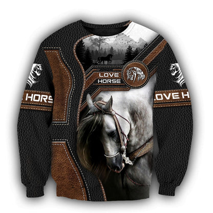 Love Beautiful Horse 3D All Over Printed Shirts For Men And Women TR1505203S - Amaze Style™-Apparel