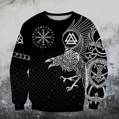 Vikings - The Raven of Odin Tattoo Special Hoodie - Amaze Style™-Apparel