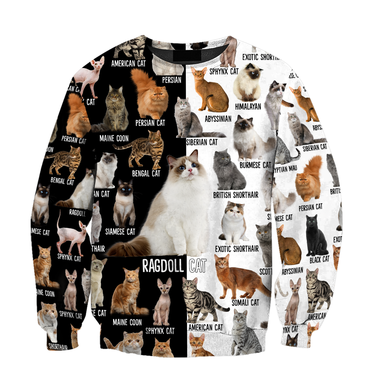 Love Cat Breeds World premium hoodie sweatshirt