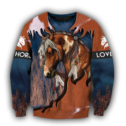 Love Beautiful Horse 3D All Over Printed Shirts TR0905201 - Amaze Style™-Apparel