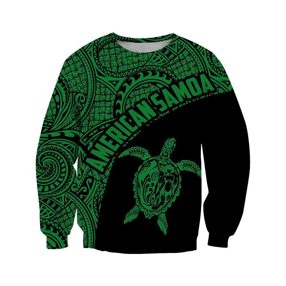 American Samoa Polynesian Hoodie - GREEN PL - Amaze Style™-Apparel
