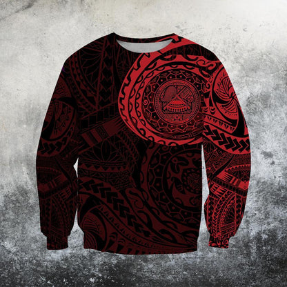 American Samoa In My Heart Polynesian Hoodie Red PL - Amaze Style™-Apparel