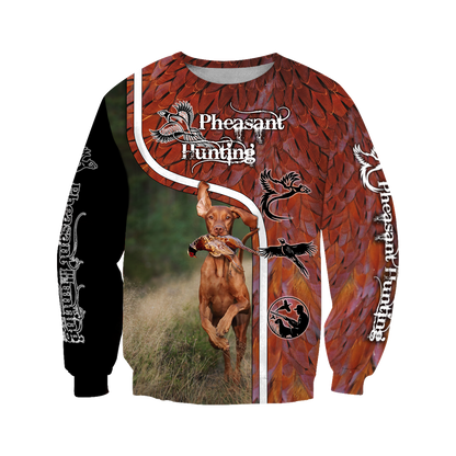 Pheasant Vizsla Hunting 3D All Over Printed Shirts For Men And Women JJ110202 - Amaze Style™-Apparel