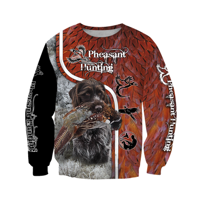 Pheasant Hunting Wirehaired Pointing Griffon 3D All Over Printed Shirts For Men And Women JJ170103 - Amaze Style™-Apparel