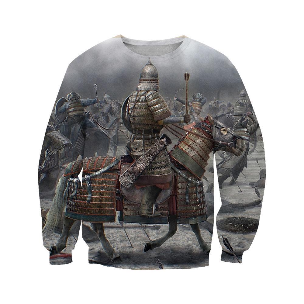 3D All Over Print Mongol Warriors War Hoodie - Amaze Style™-Apparel