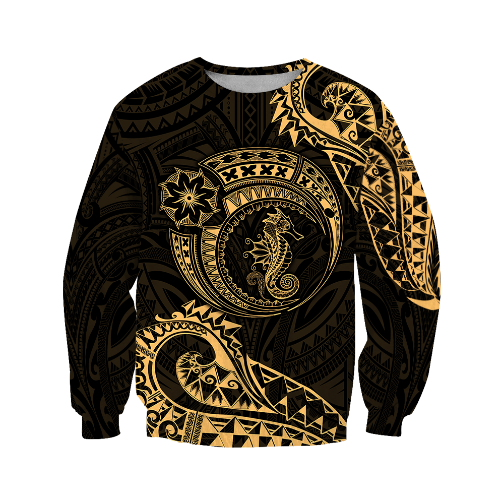 Seahorse Polynesian 3d all over printed shirt and short for man and women JJ200201 PL - Amaze Style™-Apparel