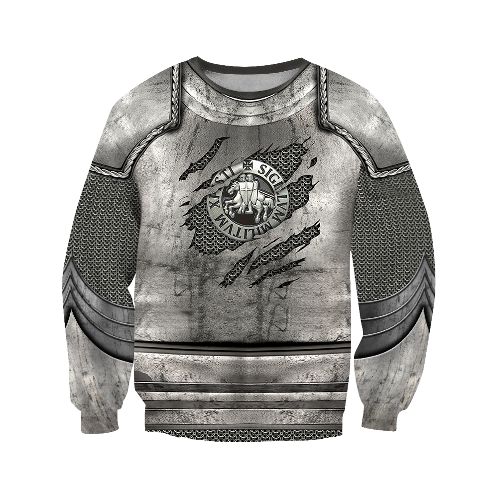 Knight Templar 3D All Over Printed Hoodie Chainmail JJ050301-Apparel-MP-sweatshirt-S-Vibe Cosy™