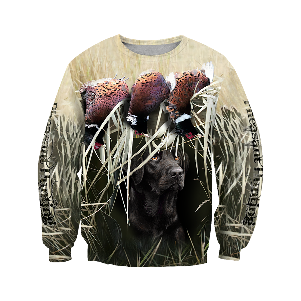 Pheasant Hunting Black Labrador 3D All Over Printed Shirts For Men And Women JJ180202-Apparel-MP-Sweatshirts-S-Vibe Cosy™
