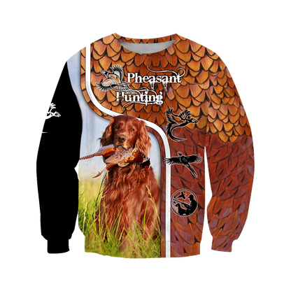 Pheasant Setter Hunting 3D All Over Printed Shirts For Men And Women JJ080202 - Amaze Style™-Apparel