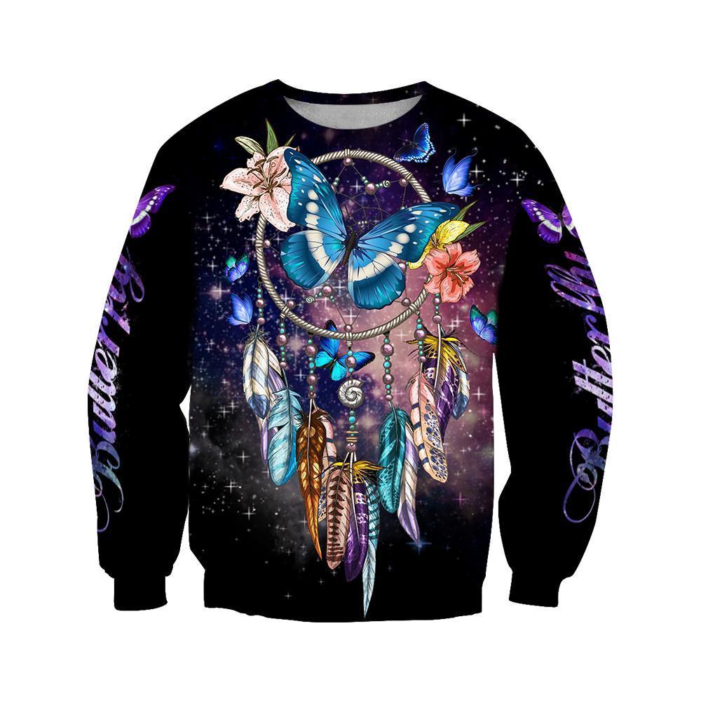 3D All Over Print Dreamcatcher Butterfly Art Hoodies - Amaze Style™-Apparel