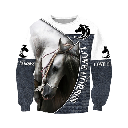 Love Beautiful Horse 3D All Over Printed Shirts JJ270401 - Amaze Style™-Apparel