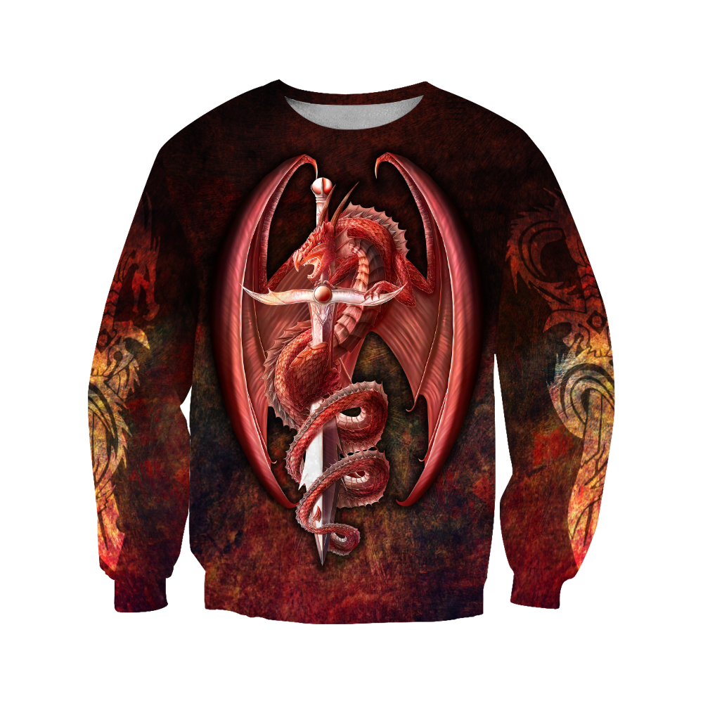 Red Dragon 3D All Over Printed Shirts For Men and Women JJW20082001