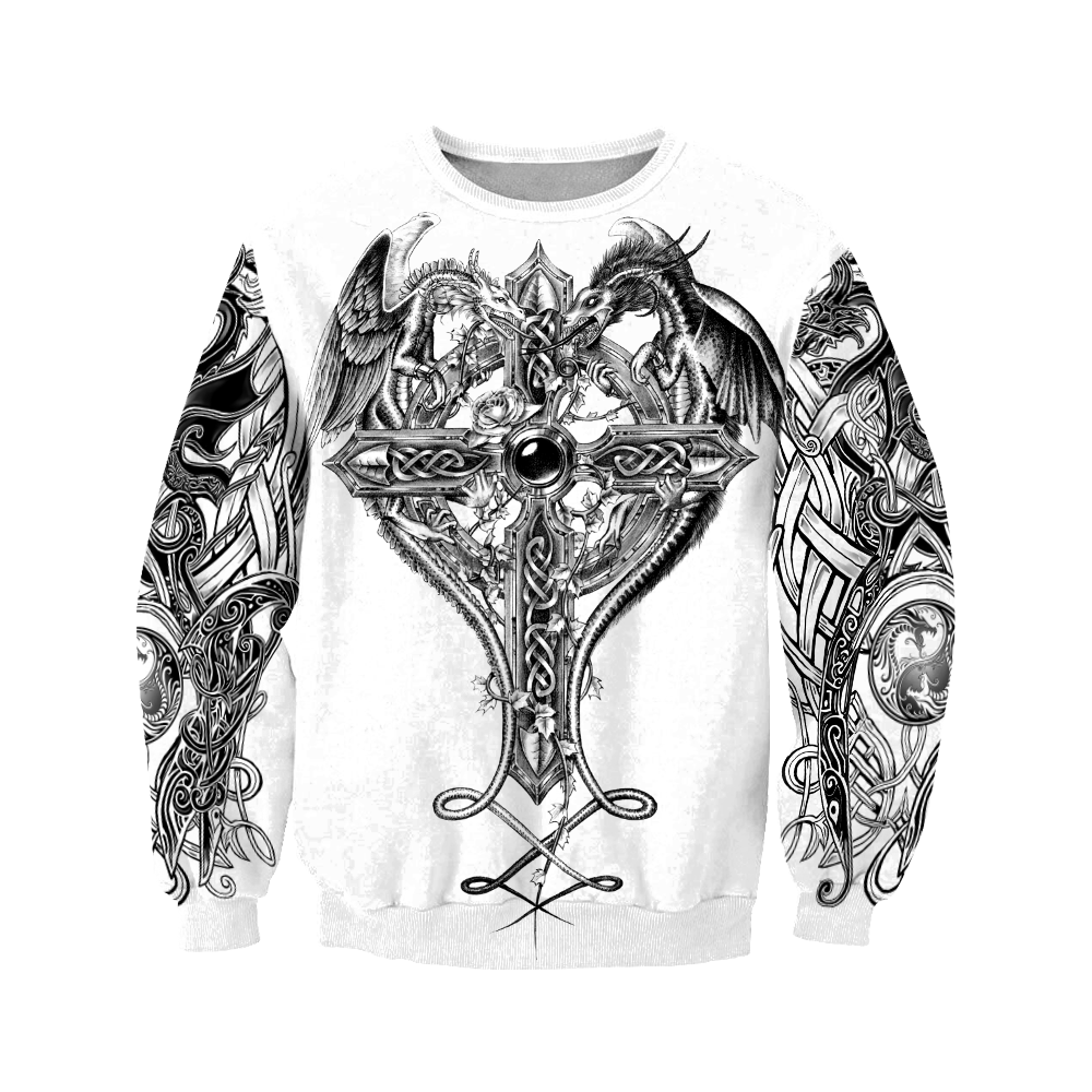 Dragon Tattoo and Dungeon Dragon 3D All Over Printed Shirts For Men and Women JJW20082008