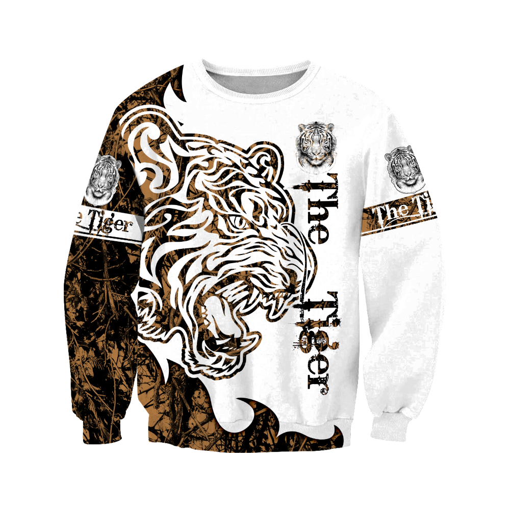 The Tiger Brown Camo Tattoo 3D All Over Printed Shirts For Men and Women JJW17082003S