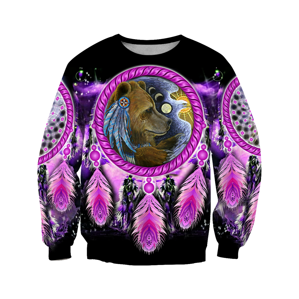 Native American Bear 3D All Over Printed Shirts JJ21052001 - Amaze Style™-Apparel