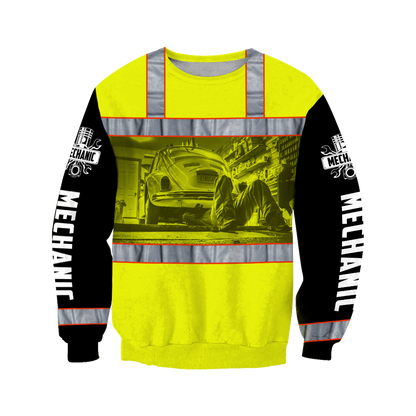 Mechanic 3D All Over Printed Hoodie For Men and Women TN