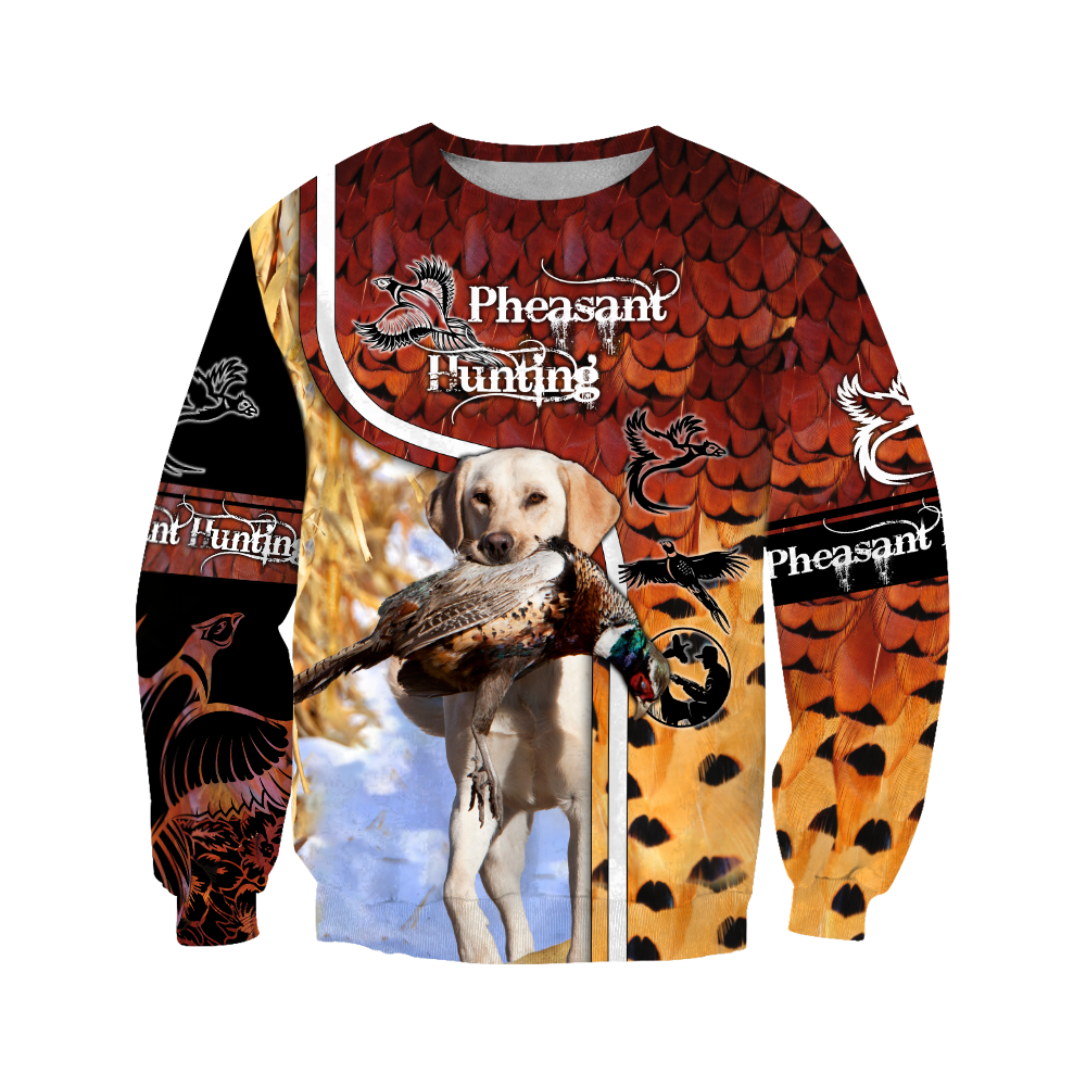 Pheasant Hunting Camo 3D Over Printed Unisex Deluxe Hoodie ML