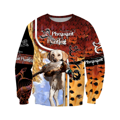 Pheasant Hunting Camo 3D Over Printed Unisex Deluxe Hoodie ML