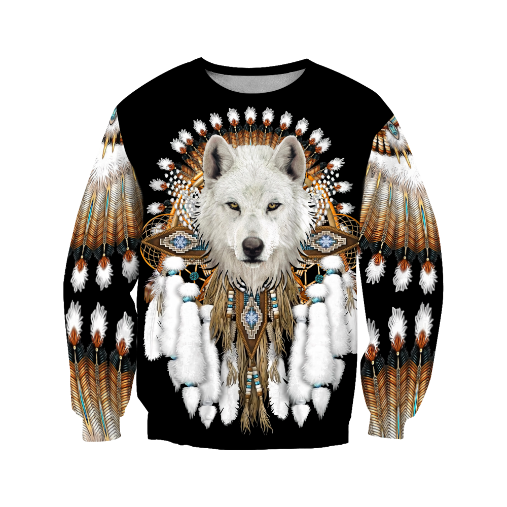 Native American Wolf 3D All Over Printed Shirts MP18052002 - Amaze Style™-Apparel
