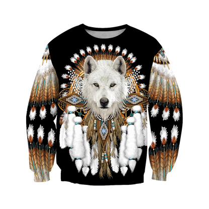 Native American Wolf 3D All Over Printed Shirts MP18052002 - Amaze Style™-Apparel