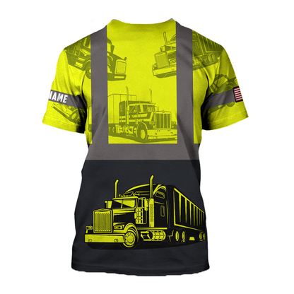 Personalized Trucker 3D All Over Printed Shirts For Men And Women TN