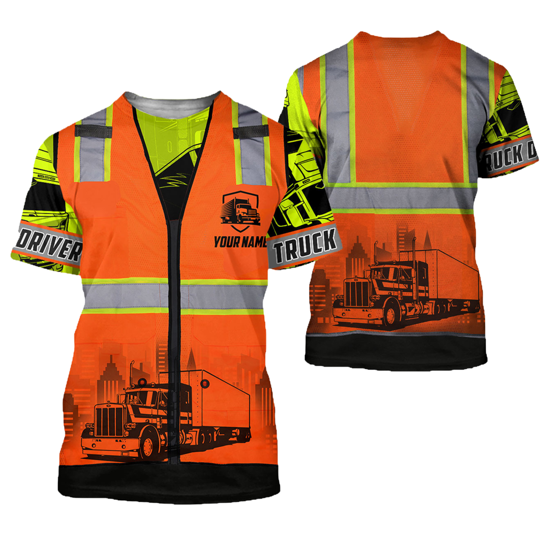 Personalized Trucker Safety 3D All Over Printed Shirts For Men And Women TN