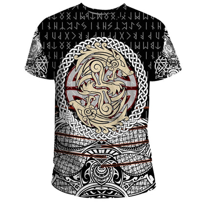 Fenrir Vikings Tattoo Style 3D Style