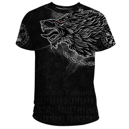 Viking Fenrir Norse Wolf Thunderstorm