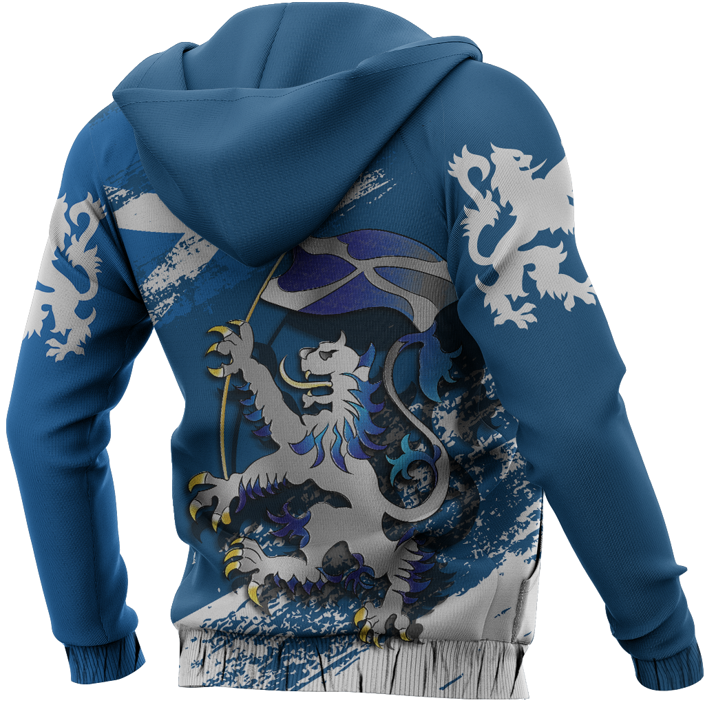 Scottish Rampant Lion Holding The Flag Hoodie NNK 1502 - Amaze Style™-Apparel