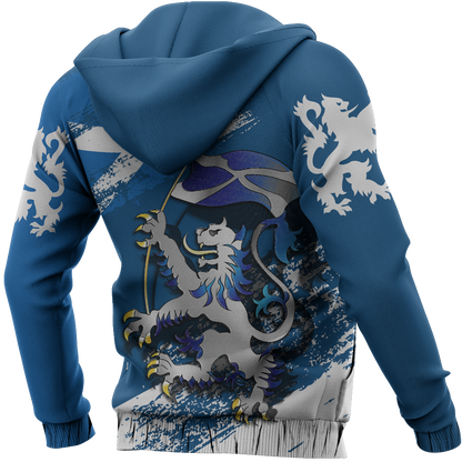 Scottish Rampant Lion Holding The Flag Hoodie NNK 1502 - Amaze Style™-Apparel