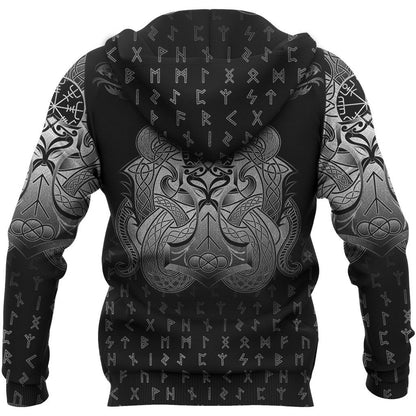 Vikings Vegvisir Mjolnir and Dragon Norse Tattoo - Amaze Style™-Apparel