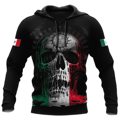 Mexico Skull 3D All Over Printed Unisex Hoodie