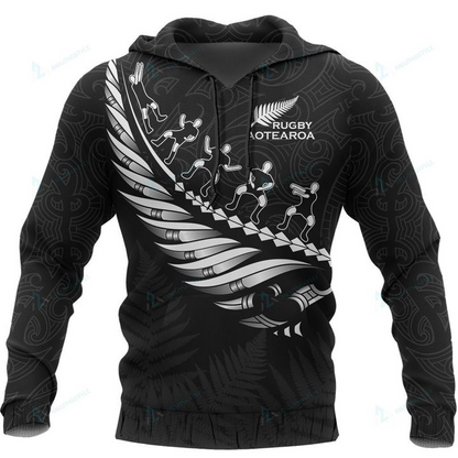 New Zealand Aotearoa Koru 3D All Over Printed Unisex Hoodie