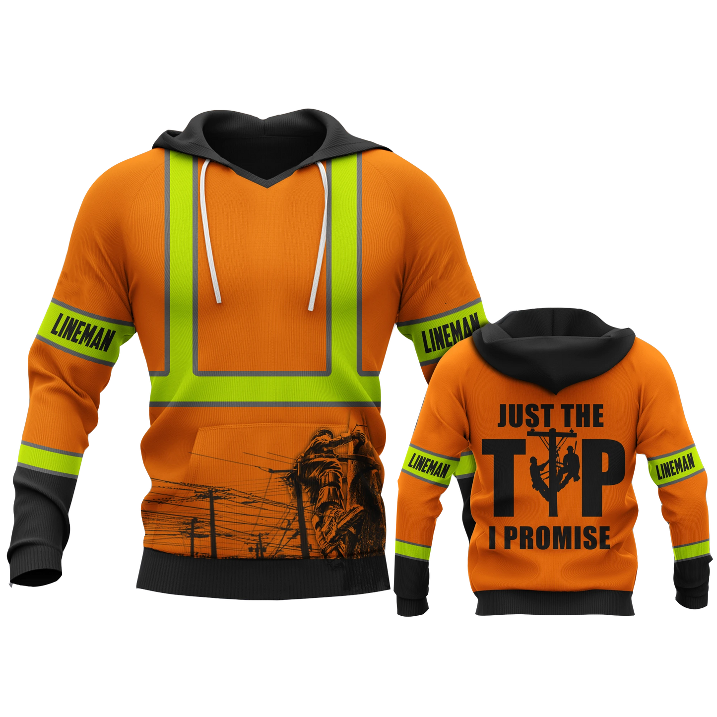 Premium 3D Print Lineman Safety Just The Tip I Promise Shirts MEI