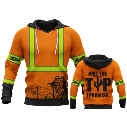 Premium 3D Print Lineman Safety Just The Tip I Promise Shirts MEI