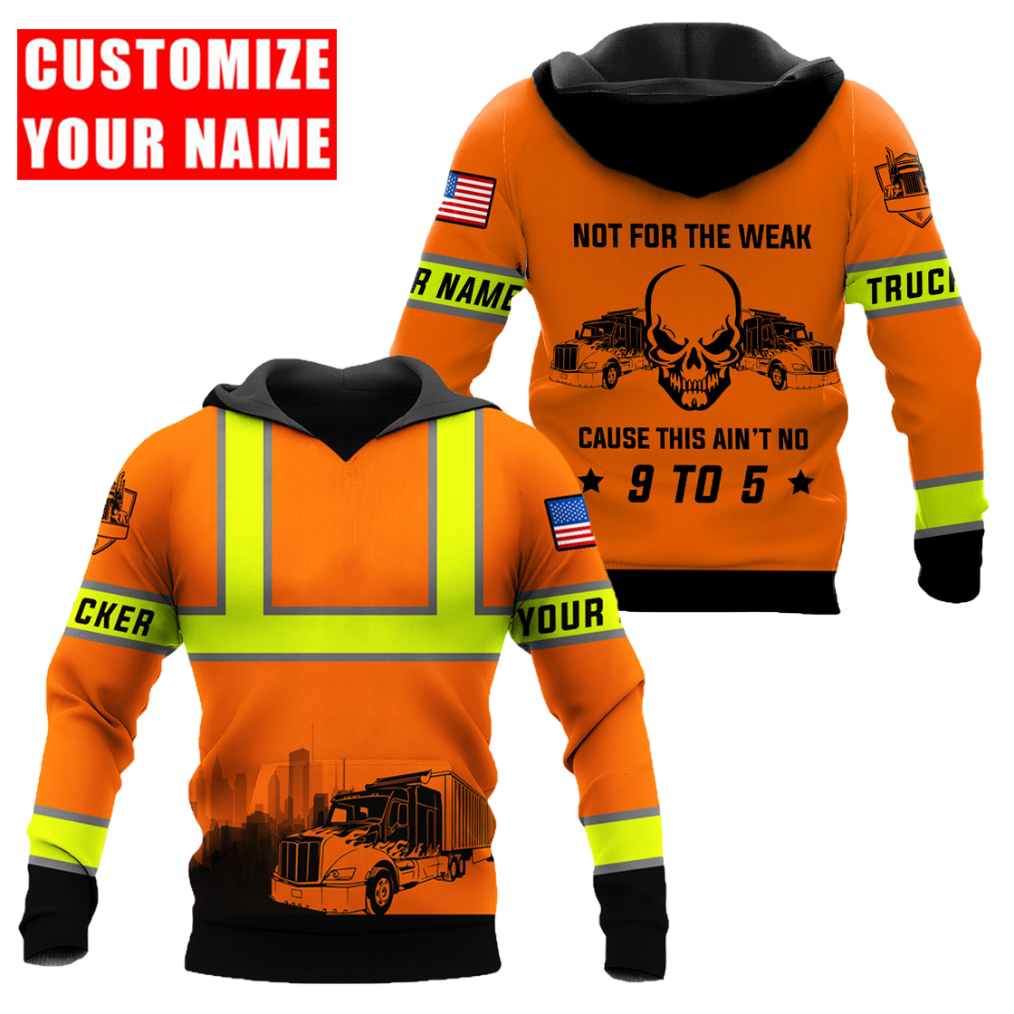 Personalized Trucker Safety Not For The Weak 3D Printed TN