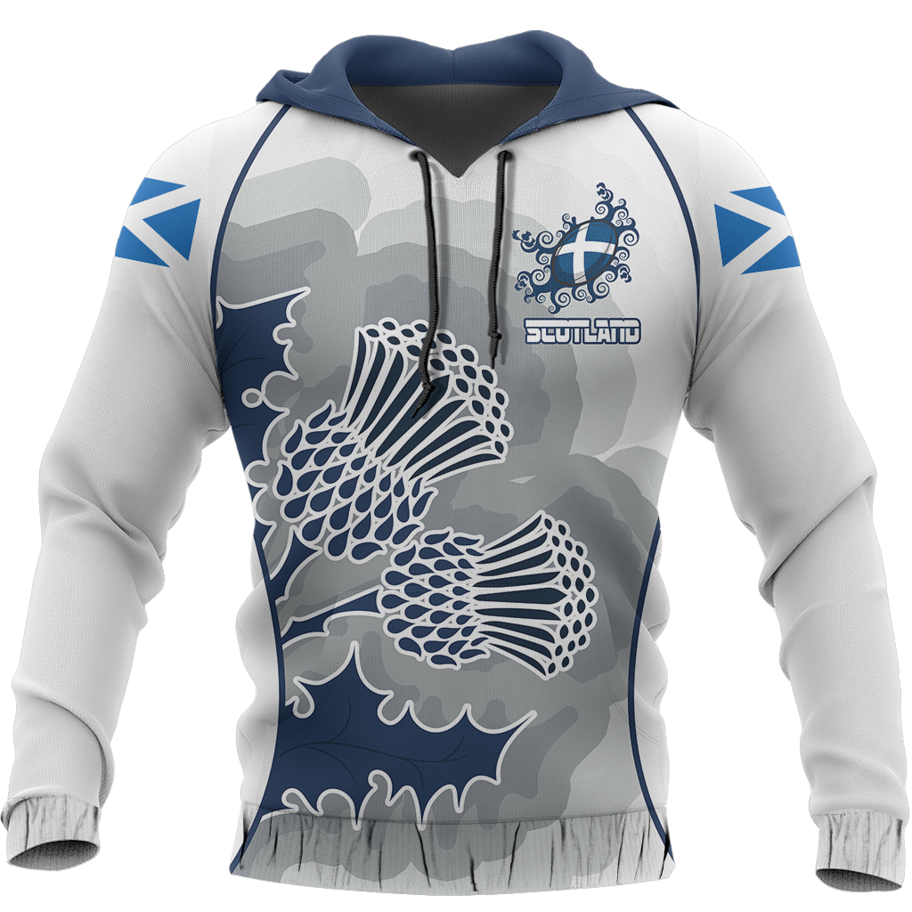 Scottish Thistle Pullover Hoodie Rugby Style NNK 1525 - Amaze Style™-Apparel