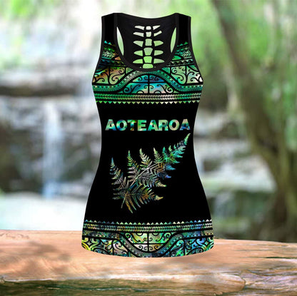 Aotearoa Maori New zealand tank top & leggings outfit for women