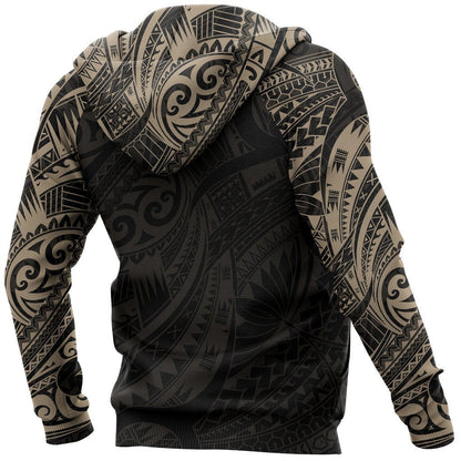 Manaia Maori Tattoo Style All Over Hoodie Golden NVD - Amaze Style™-Apparel