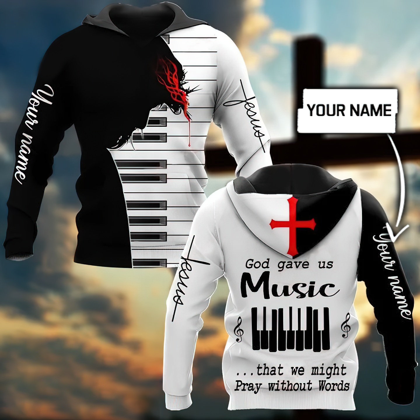 God Gave Us Music Personalized 3D All Over Printed Shirts