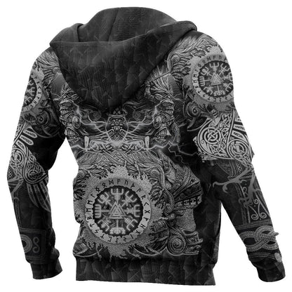 Viking Valkyrie - Valknut Vegvisir With Mjolnir