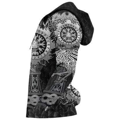 Viking Valkyrie - Valknut Vegvisir With Mjolnir