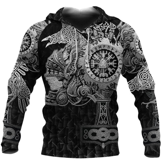 Viking Valkyrie - Valknut Vegvisir With Mjolnir