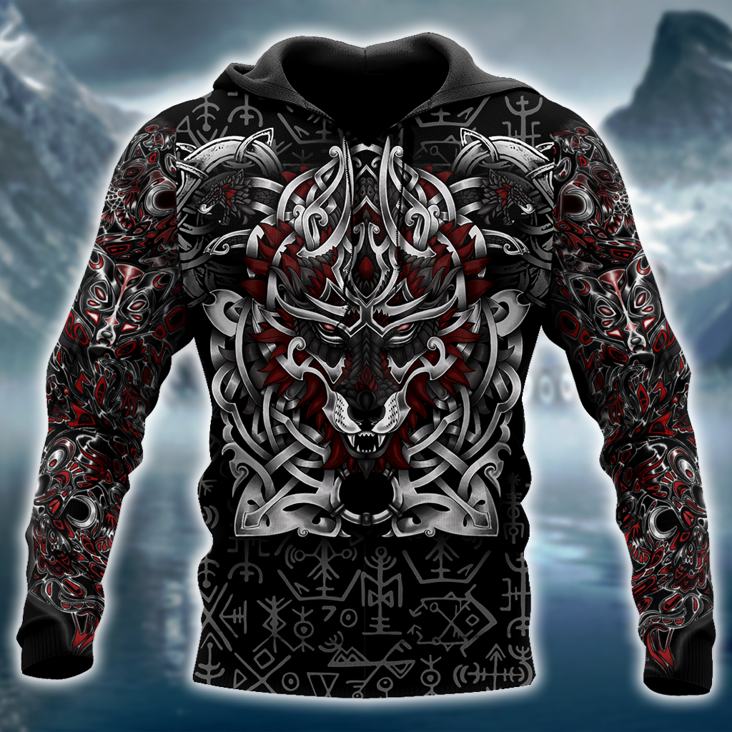 Premium Viking Fenrir Metal 3D Printed Unisex Shirts TN