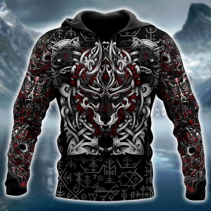 Premium Viking Fenrir Metal 3D Printed Unisex Shirts TN